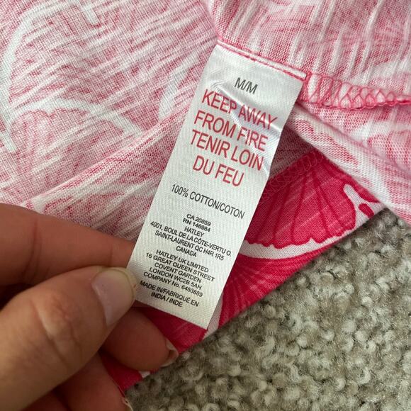 Capelton Road Coral Fans Crew Neck T-Shirt Dress Beach Resort Womens Size Medium - Picture 8 of 11